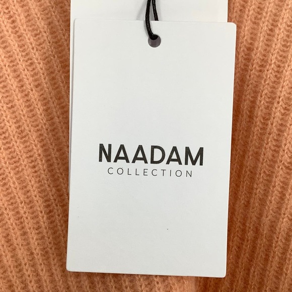 NEW! Naadam Size Small $395 Cashmere Ombre Ribbed Cardigan Peach Orange J6-12 - Picture 10 of 12